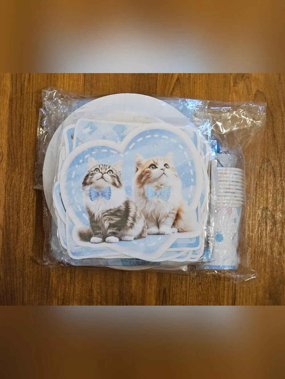 Blue Kitten Birthday Party Supplies Set - Home Party Supplies